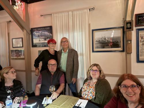 Liz, Ray, Megan, Linda, with Debbie and Roland behind