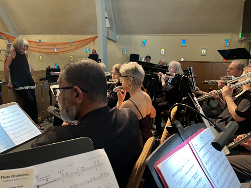 Setting up at Emerson Church